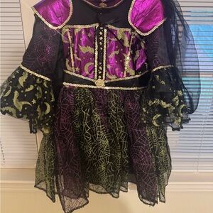 Enchanting Witch Costume for Kids - Purple and Green